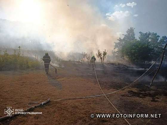 На Кіровоградщині ліквідовано 18 пожеж в екосистемі, на одній з них травмувався підліток (ФОТО)